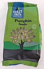 775.   Crazy Jack ORGANIC Pumpkin Seeds 100g Bag Fresh Date March 2027