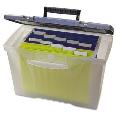 Storex Portable File Box - 12'' Height X 14.5'' Width X 10.5'' Depth External