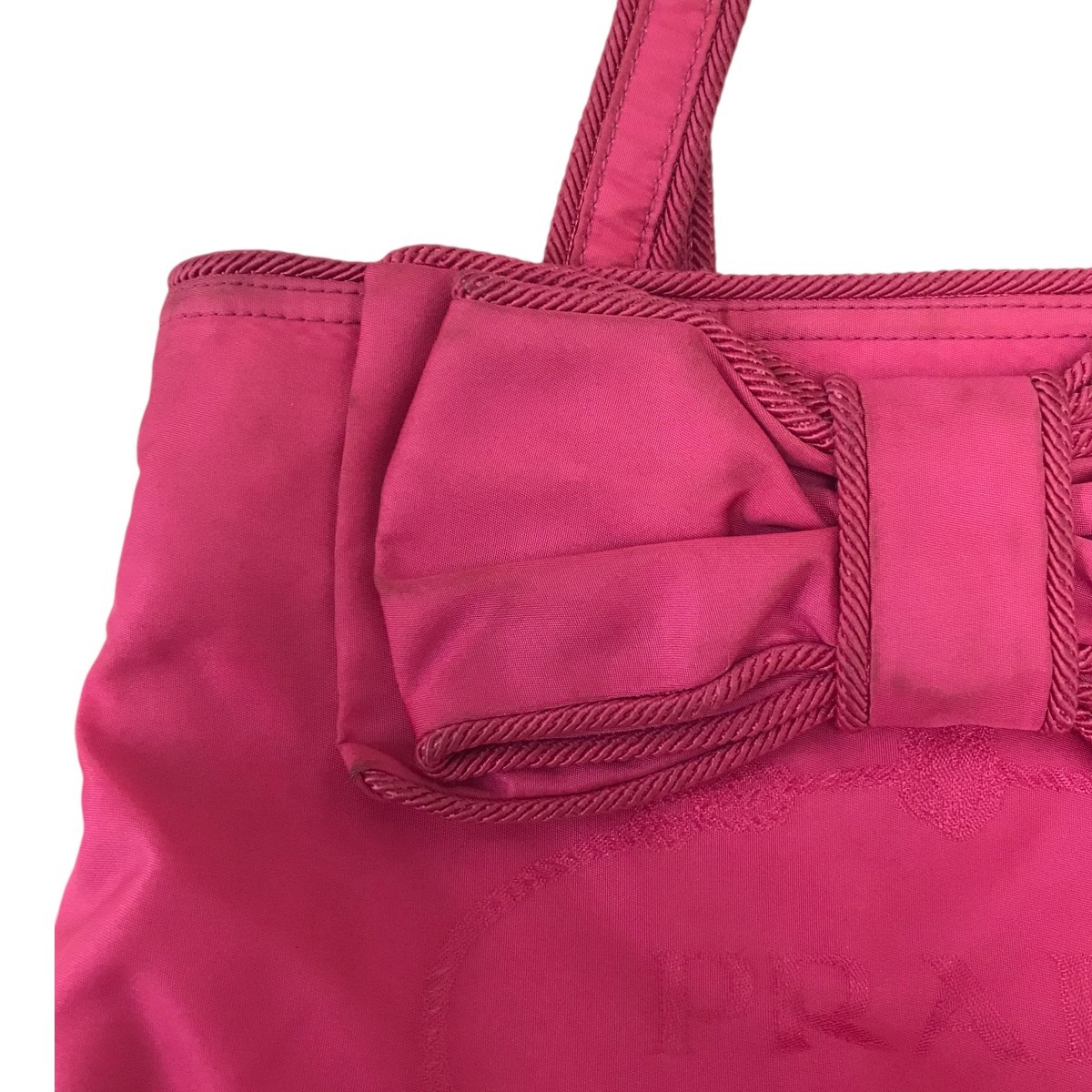 Prada Pink Nylon Ribbon Purse Vintage Authentic thumbnail 10