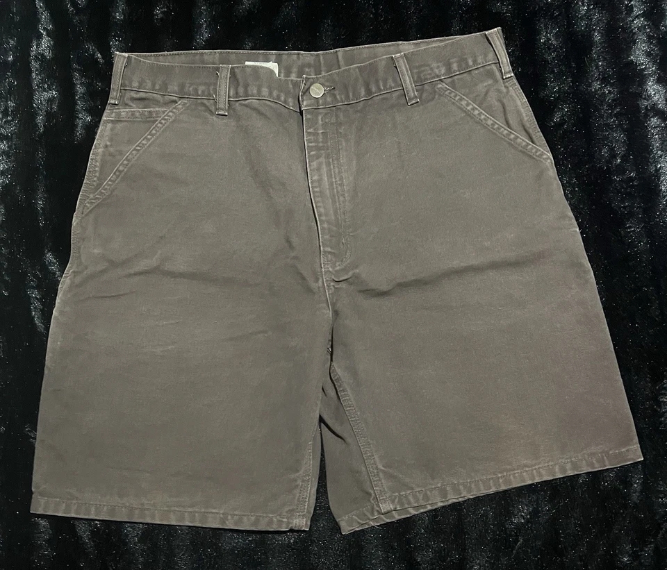 Мужские шорты плотника Carhartt коричневые холщовые винтажные Y2K рабочая одежда для улицы 36 - Изображение 2 из 4