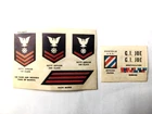 GI Joe Sailor Sticker Sheets Original Hasbro Insignia & ID Decal Set
