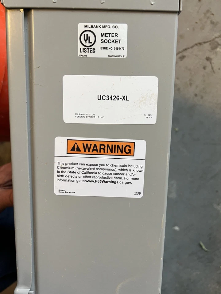 Milbank UC3426-XL 6 Jaw Meter Socket - Image 2 of 4