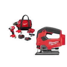 Milwaukee 3693-22CXvJS M18 Compact Brushless 2-Tool Combo Kit w/ Jig Saw
