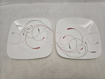 2 Corelle Coordinates Splendor 9  Square Salad Luncheon Plates FREE SHIPPING