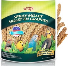 Living World   Millet Spray for Birds, 5 Pounds   Premium Treat for Budgies, Can