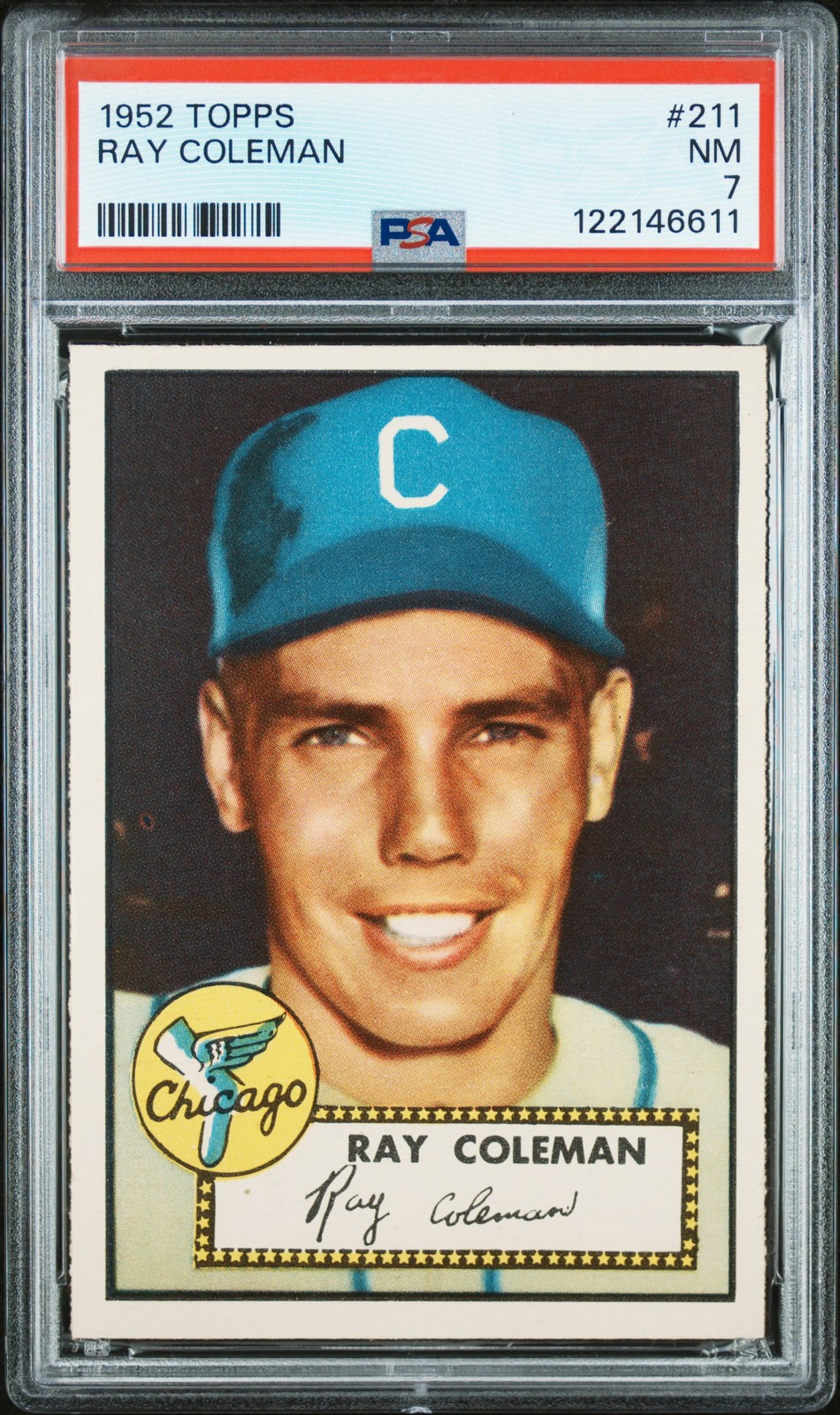 1952 Topps #211 Ray Coleman PSA 7 Near Mint (611)!!