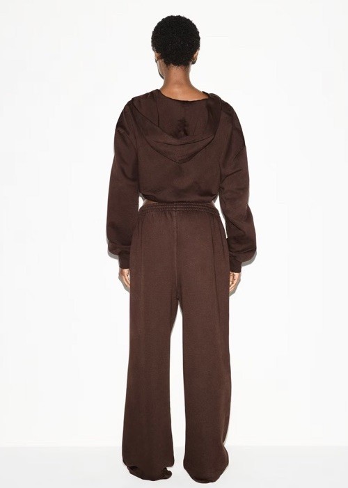 Skims Boyfriend Fleece Baggy Sweatpant Espresso NEW Size 2 X NWT