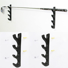 Golf Club Wall-Mount Organizer Rack Stand Display Shelf Holds Up to 4 Clubs
