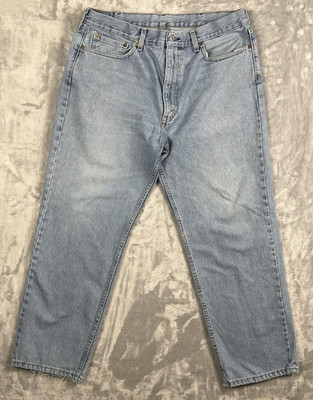Levis 550 Jeans Mens 38x30 Light Wash High Rise Relaxed Tapered Leg Denim Blue