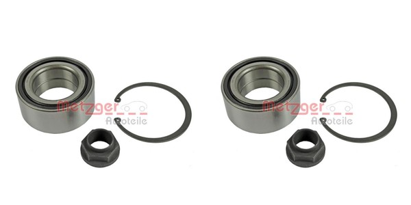 Metzger 2X Radnabe Radlagersatz Vorderachse FüR Honda Accord Viii CU CW-image