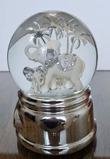 THINGS REMEMBERED Engraved Elephant and Baby Calf Musical Snow Globe for Mom,...