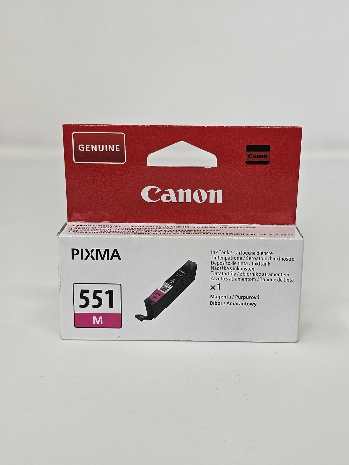 Genuine Canon Pixma 551 Magenta Ink Cartridge – New & Sealed
