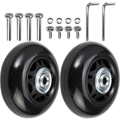 Lot de 2 roues de rechange 64 mm x 24 mm pour valises à roulettes installation - Imagen 1 de 4
