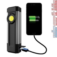 Akku Arbeitslampe Kunzer PL-041 Alu Cob Li-Ion 2In1 Arbeitsleuchte + Powerbank