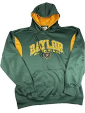 Baylor Bears Hoodie Pullover Mens Large Green Gold NCAA Football Prosphere