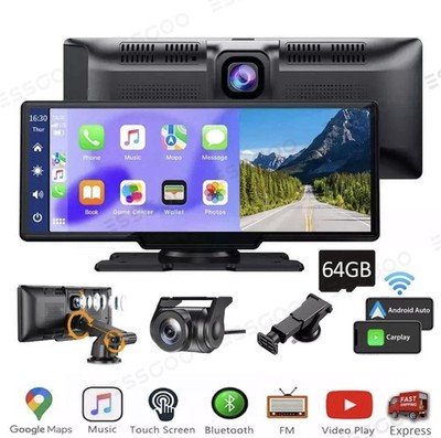 4K 10.26-Zoll Wireless Apple Carplay Android Auto Display Vorne Rückfahr Dashcam