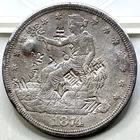 1874-S Trade Dollar Silver United States
