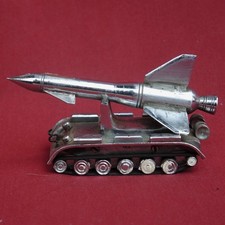 Old USSR Surface-to-Air MISSILE Caterpillar LAUNCHER Nickel Desktop MODEL ROCKET