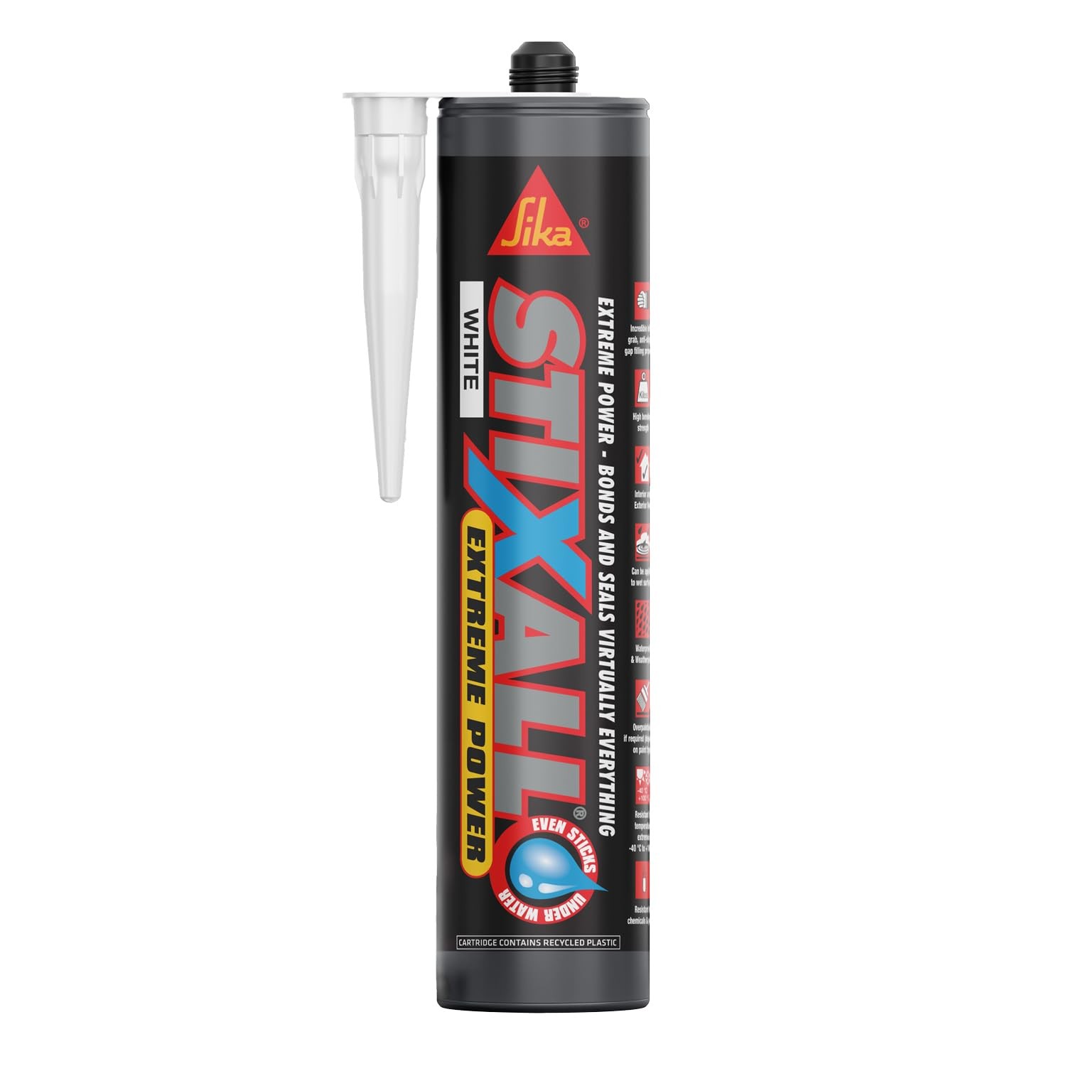 Sika Stixall – Extreme Power Sealant and Adhesive – Waterproof – 290ml, White