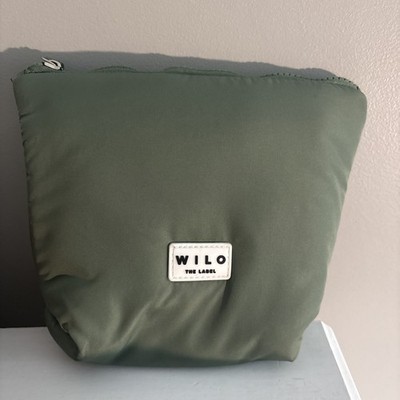 WILO THE LABEL Women's Beige Puffer Pouch Bag With Handle