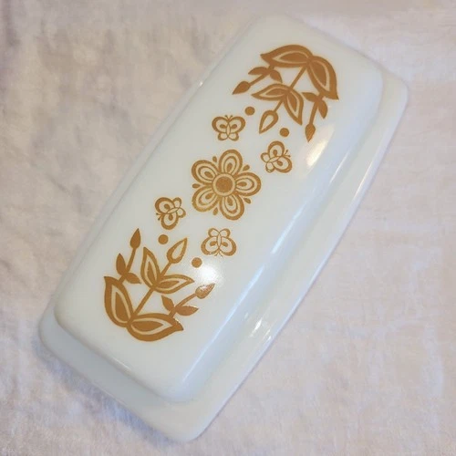Vintage Butterfly Pyrex Butter Dish