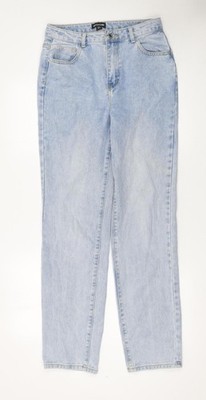 PrettyLittleThing Damenjeans blau Größe 6 hoher Bund gerade