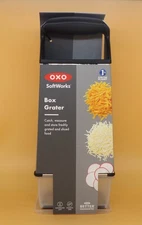 OXO Good Grips Box Grater Stainless Steel Grates Slices with Container NEW