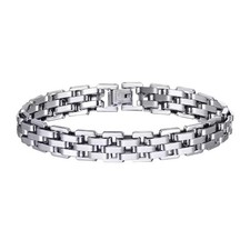 Herren Armband aus Edelstahl Metallkette Charm Geschenk für Männer