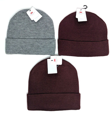 Double Layer Hat West Loop One Size Fits Most Set of 3 Gray & 2 Burgundy-NEW