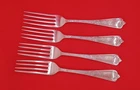 4 Sterling Silver Aesthetic Era Gorham Domestic Dinner Forks Monos SCRAP or USE