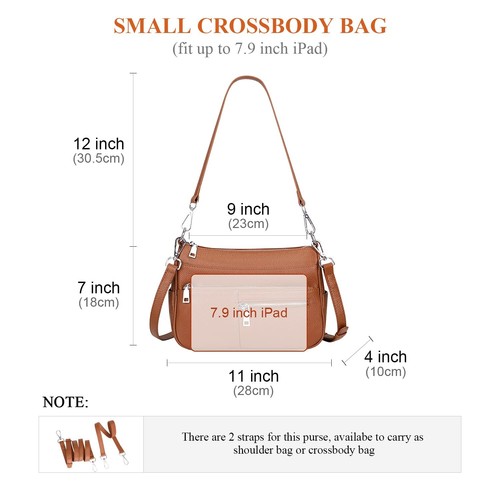 Genuine Leather Shoulder Bag Small Crossbody Handbags for Women Ladies Purse(... - Picture 5 of 7