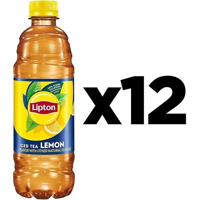 NEW  Lipton Iced Tea Lemon, 16.9 Fl Oz Bottles (Pack of 12) free shipping