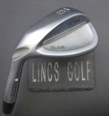 Linkshänder Ping Glide White Dot 58° Sand Wedge Regular Stahlschaft Ping Grip