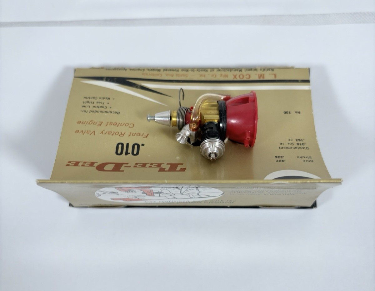 NEW VTG COX TEE DEE 010 .010 CONTEST GLOW MODEL AIRPLANE ENGINE IN