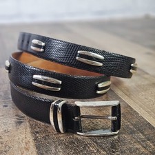 Rare Mezlan Black Genuine Lizard Belt Size 48