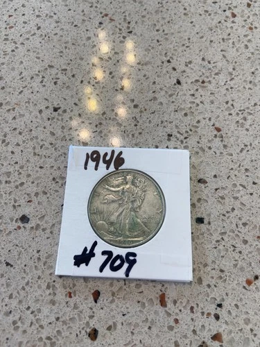 1946  Walking Liberty Half Dollar-VF-Free Shipping