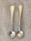 HEPPLEWHITE REED & BARTON Sterling Silver Pair MASTER SALT SPOONS Custom? 3 3/8"
