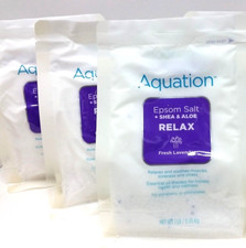  3  AQUATION RELAX EPSOM SALT FRESH LAVENDER with Shea  Aloe 1 Lb Each 3 Lbs