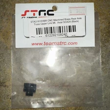 ST Racing Concepts Axial SCX24 Brass Rear Axle Truss Upper Link Mount (Black)
