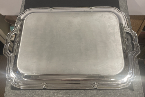 Vintage Farberware silver plated serving tray 16 x 10.5 in used - Picture 8 of 8