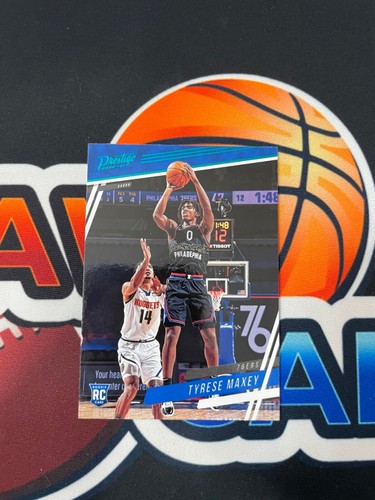 2020-21 Panini Chronicles Prestige Rookie Tyrese Maxey Teal Parallel #56 76ers