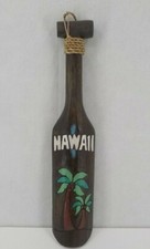 PALETA CANOA MADERA TALLADA HAWAII DECO COLGANTE DE PARED PALMERAS PINTADAS TRIBAL