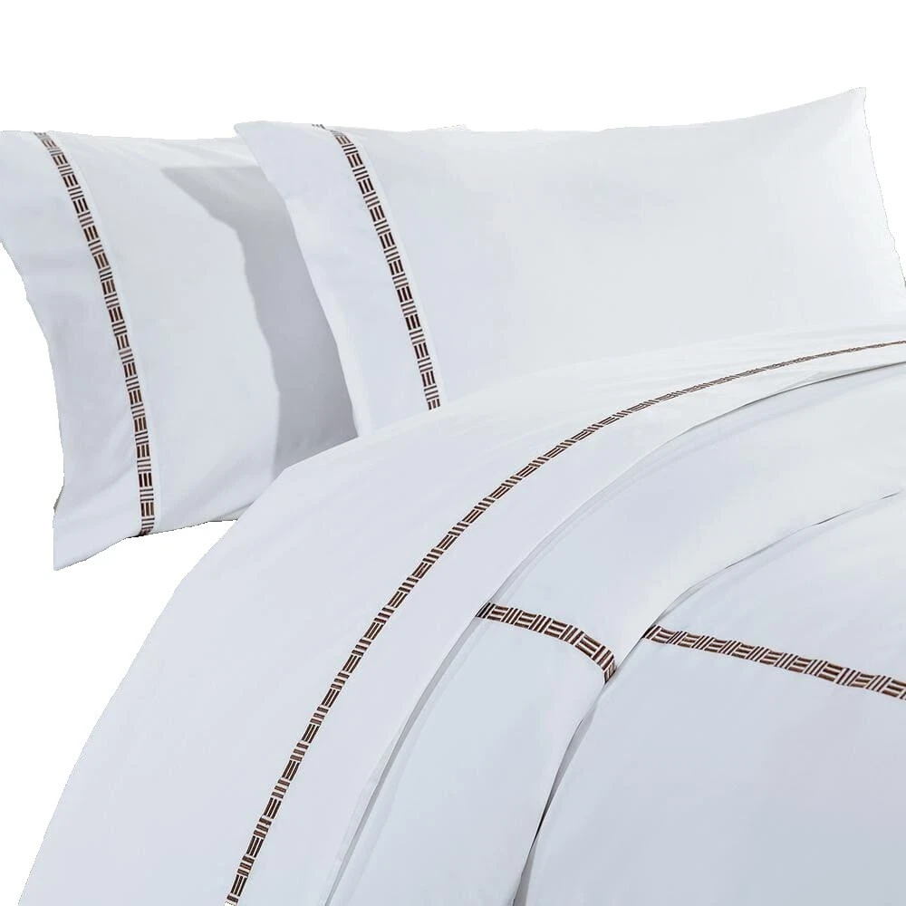 Cotton Blend Embroidered Bed Sheets