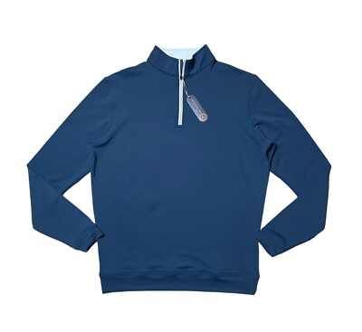 Peter Millar Pullover Men's S Wicking E4 Blue 1/4 Zip Golf Pullover Long  Sleeve | eBay