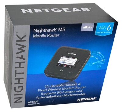 Netgear  Nighthawk M5 MR5200-100EUS Gigabit 5G LTE Mobile Router NEUw.+OVP