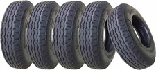 Set 5 of ZEEMAX Heavy Duty 7-14.5 Trailer Tires 12 Ply Load Range F