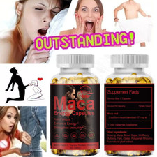 MACA ROOT Capsules  120 Pills  Peruvian Maca Extract for Men Organic Vitamins