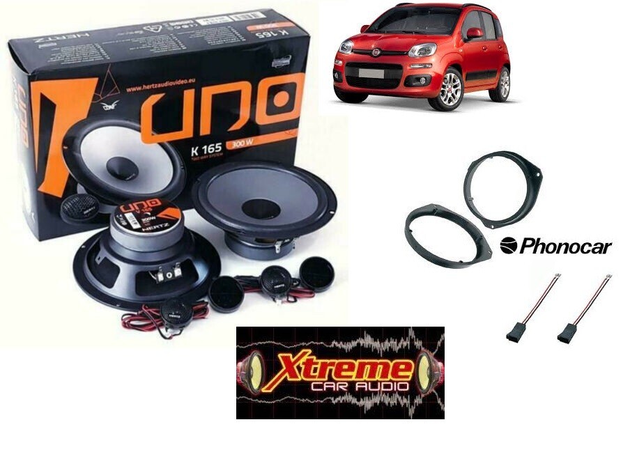 Kit 4 Casse Altoparlanti HERTZ K 165 Anteriori per FIAT PANDA dal 2012>2022