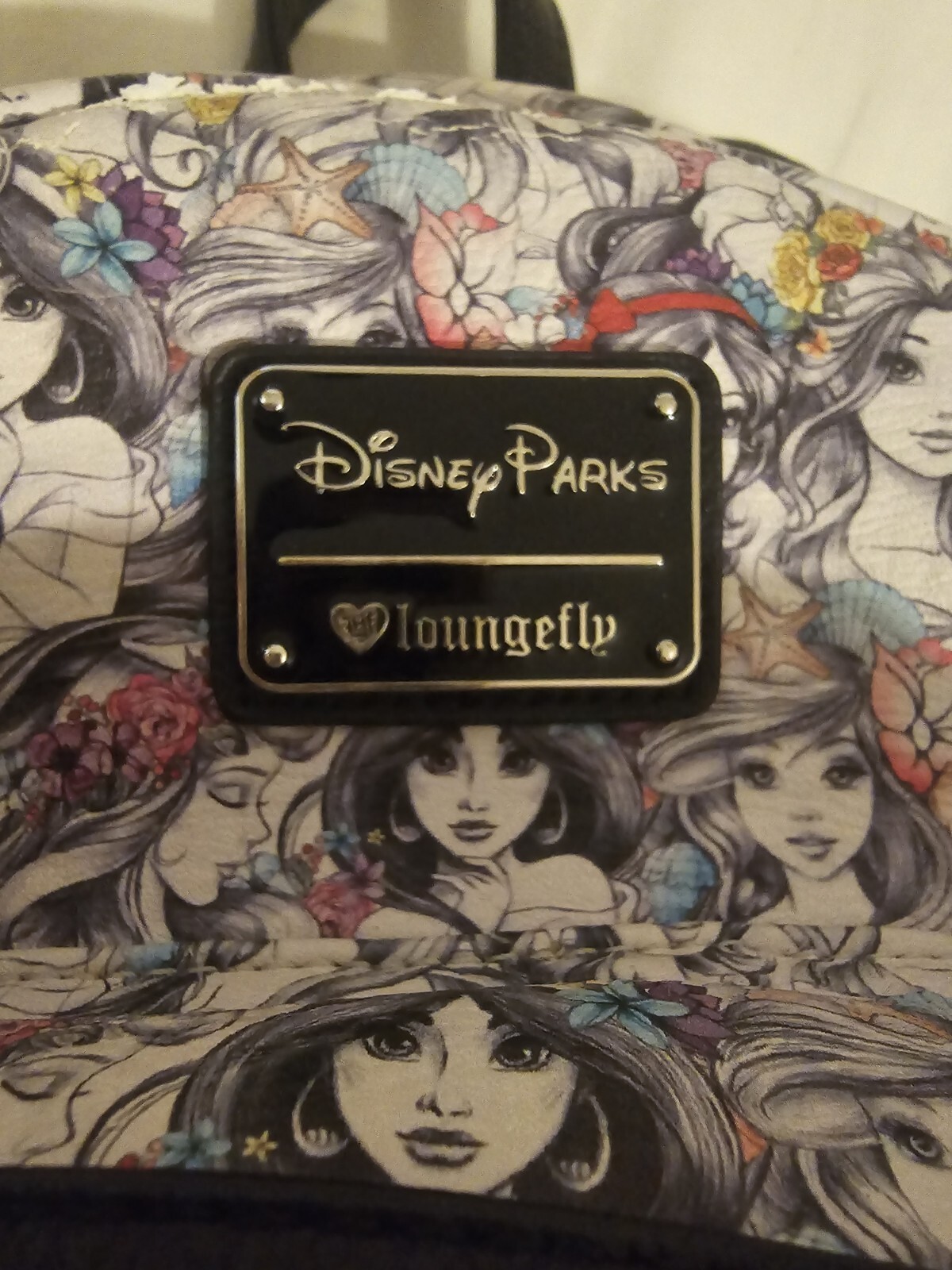 Rare Disney Loungefly Princesses Sketch Mini Backpack - HTF image 3
