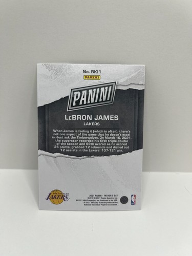 LeBron James 2021 Panini Father's Day #BKI1 Los Angeles Lakers - Picture 2 of 2